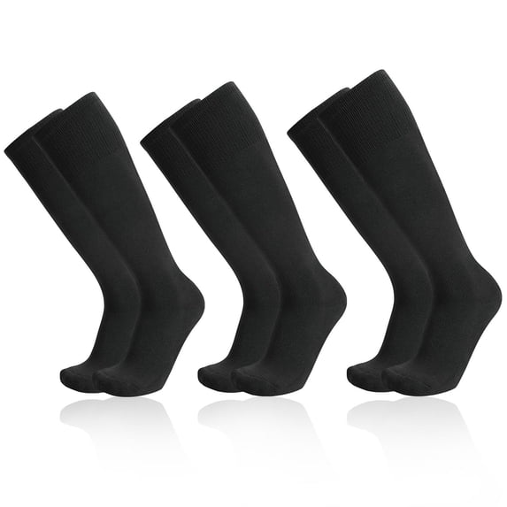 SUOSDEY 3 Pairs Baseball Softball Socks for Boys Girls,Knee-High Compression Socks for Kid Children