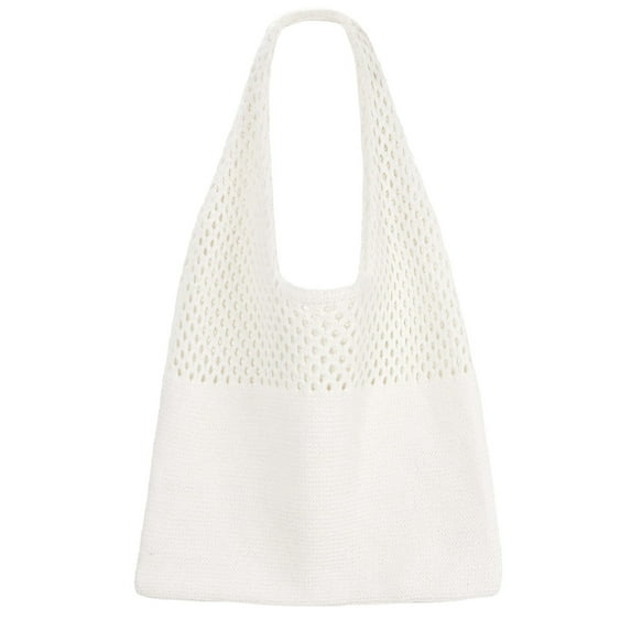 SUOSDEY Beach Tote Bag for Women, Crochet Boho Tote Bag Aesthetic Mesh Shoulder Bag for Summer Vacation
