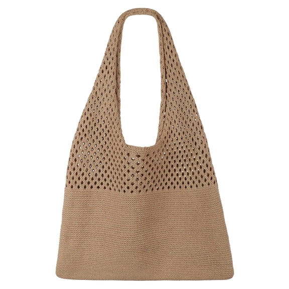 SUOSDEY Beach Tote Bag for Women, Crochet Boho Tote Bag Aesthetic Mesh Shoulder Bag for Summer Vacation