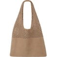 thumbnail image 1 of SUOSDEY Beach Tote Bag for Women, Crochet Boho Tote Bag Aesthetic Mesh Shoulder Bag for Summer Vacation, 1 of 8