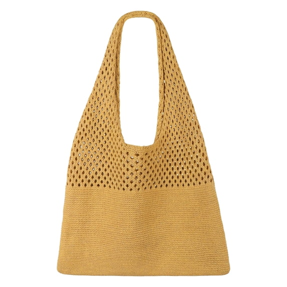 SUOSDEY Beach Tote Bag for Women, Crochet Boho Tote Bag Aesthetic Mesh Shoulder Bag for Summer Vacation