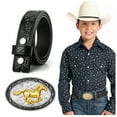 thumbnail image 1 of SUOSDEY Boys Western Leather Belts for Girls,Kids Embossed Belts for Jeans Christmas Gifts, 1 of 7