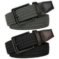 thumbnail image 1 of SUOSDEY Braided Belt for Men Casual Elastic Belts for Jeans Pants with Black Buckle, 1 of 8