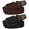 thumbnail image 1 of SUOSDEY Braided Belt for Men Casual Elastic Belts for Jeans Pants with Black Buckle, 1 of 8