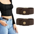 thumbnail image 1 of SUOSDEY Buckle Free Belt for Men Women Elastic Side Belt for Jeans 2 Pack, 1 of 7