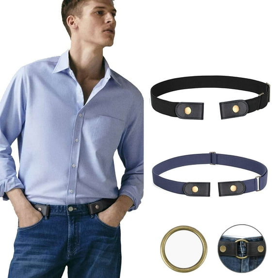 SUOSDEY Buckle-Free Belts for Men Women Nylon Belt No Buckle Elastic Invisible Belt for Jeans pants