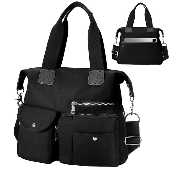 SUOSDEY Casual Tote Bags for Women with Multiple Pockets,Large Capacity Nylon Crossbody Work Shoulder Handbag for Ladies