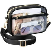 SUOSDEY Clear Bag for Women Purse Stadium Approved Crossbody Bag Transparent Messenger Bag with Adjustable Strap for Concerts