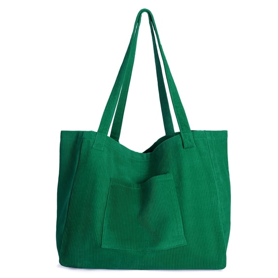SUOSDEY Corduroy Tote Bag for Women,Casual Large Capacity Work Bag Hobo Crossbody Handbags