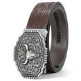 thumbnail image 1 of SUOSDEY Cowboy Ratchet Belt Western Leather Belts for Men with Automatic Cowboy Buckle, 1 of 9