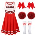 thumbnail image 1 of SUOSDEY Girls Cheerleader Costume Outfit Set,Kids Sleeveless Cheerleading Uniform for Party Birthday, 1 of 1