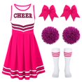 thumbnail image 1 of SUOSDEY Girls Cheerleader Costume Outfit Set,Kids Sleeveless Cheerleading Uniform for Party Birthday, 1 of 7
