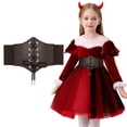 thumbnail image 1 of SUOSDEY Girls Corset Belt,Lace-up Kids Elastic Wide Belt for Dresses, 1 of 8