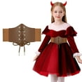 thumbnail image 1 of SUOSDEY Girls Corset Belt,Lace-up Kids Elastic Wide Belt for Dresses, 1 of 8