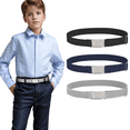 thumbnail image 1 of SUOSDEY Kids Elastic Belts with Magnetic Buckle Boys Girls Belt for Jeans Uniform Gifts 3pack, 1 of 8