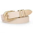 thumbnail image 1 of SUOSDEY Ladies Leather Belt Fashion Women Belts for Jeans with Gold/Silver Buckle, 1 of 7