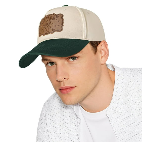 SUOSDEY Men Western Trucker Hat for Women,Cowboy Cowgirl Snapback Baseball Caps with Cowboy Bull Pattern Design