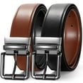 thumbnail image 1 of SUOSDEY Men's Belt, Reversible Leather Belts for Men Dress Belts,One Reverse For 2 Sides Casual Belt, 1 of 7