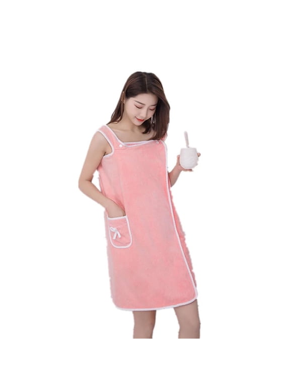 Microfibe Women's Shower Robe Spa Bath Towel Wrap Velvet Sleepwear Absorbent Beach Bathrobes