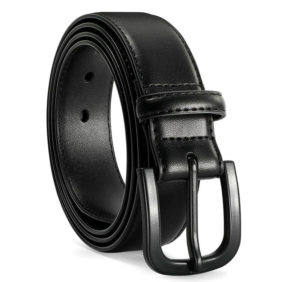 SUOSDEY Nickle Free Leather Belts for Men Coffee Belts for Jeans with Plastic Buckle