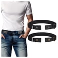 thumbnail image 1 of SUOSDEY No Buckle Belts for Men Women,Nylon Elastic Belts Invisible Buckleless Belt 2 pack, 1 of 8