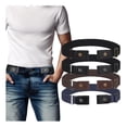 thumbnail image 1 of SUOSDEY No Buckle Belts for Men Women,Nylon Elastic Belts Invisible Buckleless Belt 4 pack, 1 of 8