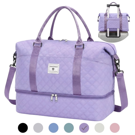 SUOSDEY Overnight Duffle Bag for Travel,Weekender Bags with Shoes Compartment,Hospital Bag for Labor and Delivery,Carry on Bag for Women,Travel,Gym,Weekend