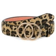 thumbnail image 1 of SUOSDEY Plus Size Leopard Belt for Women Fashion Leather Belt with Gold Curved Pin Buckle, 1 of 7