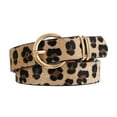 thumbnail image 1 of SUOSDEY Plus Size Leopard Belt for Women Fashion Leather Belt with Gold Curved Pin Buckle, 1 of 6