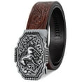 thumbnail image 1 of SUOSDEY Ratchet Belt for Men,Cowboy Western Leather Belt with Gift Box, 1 of 7