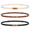 thumbnail image 1 of SUOSDEY Skinny Women Belt Thin Women Belt Ladies Dresses Belt with Alloy Turn Lock, 1 of 8
