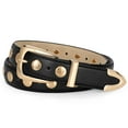 thumbnail image 1 of SUOSDEY Studded Belts for Women Punk Belts Cowgirl Leather Belt for Jeans Dress, 1 of 7
