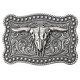 thumbnail image 1 of SUOSDEY Western Belt Buckle for Men Women Rodeo Texas Longhorn Bull Cowboy Cowgirl Belt Buckle, 1 of 7