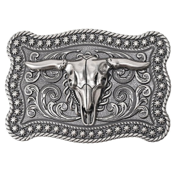 SUOSDEY Western Belt Buckle for Men Women Rodeo Texas Longhorn Bull Cowboy Cowgirl Belt Buckle