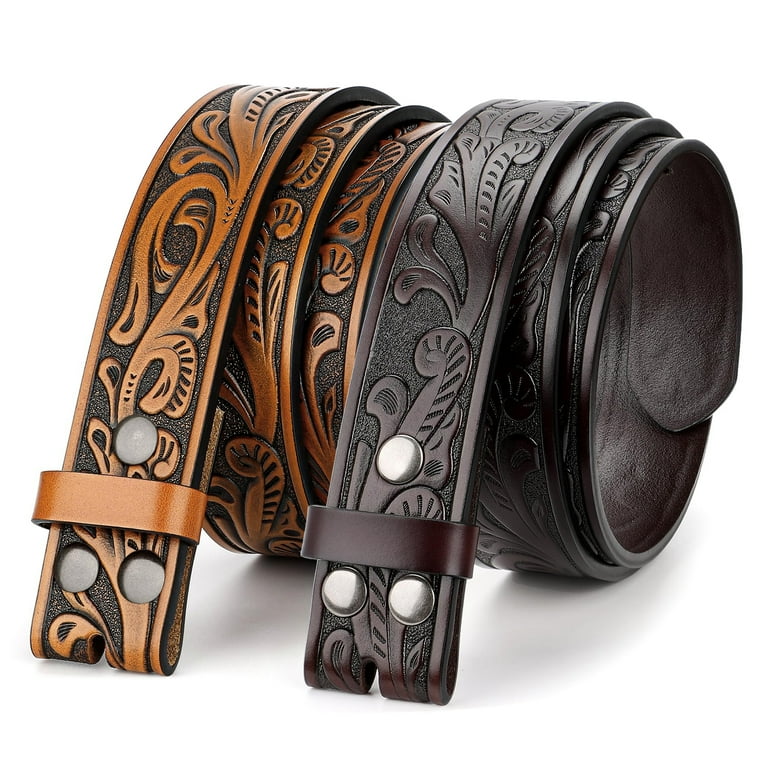 SUOSDEY Western Belt Strap for Men Women,Cowboy Cowgirl  display picture 3