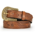 thumbnail image 1 of SUOSDEY Western Belts for Women Men Brown Cowgirl Cowboy Leather Belts for Jeans Xmas Gift, 1 of 7