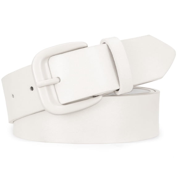 SUOSDEY Women Belts Fashion Belts for Women with Same Color Square Buckle for Jeans, Dress Leather Belts