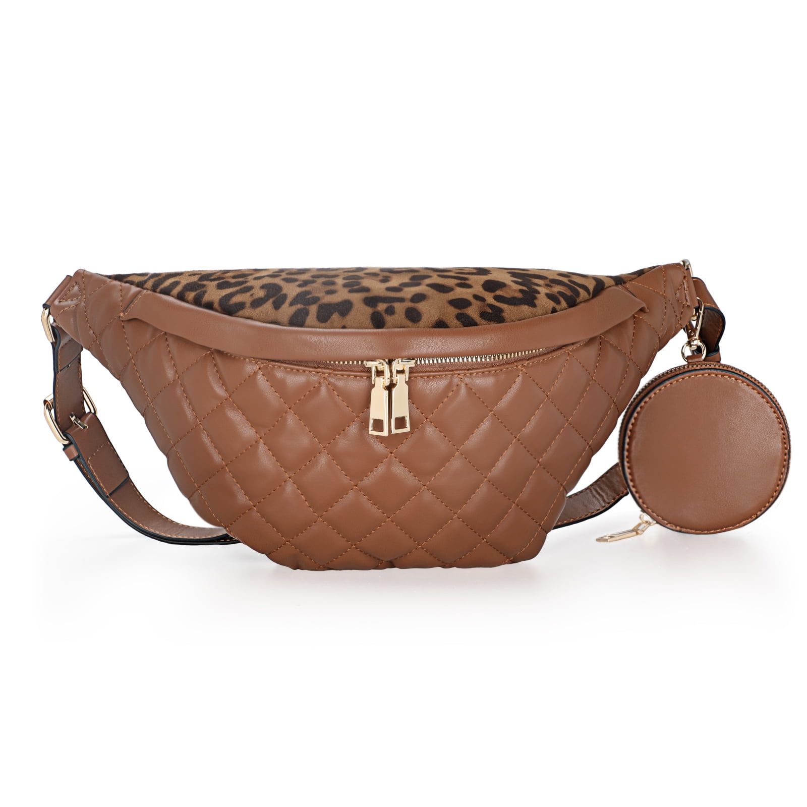 SUOSDEY Women Fashionable Fanny Packs Leather Belt Bag Theft Purse for