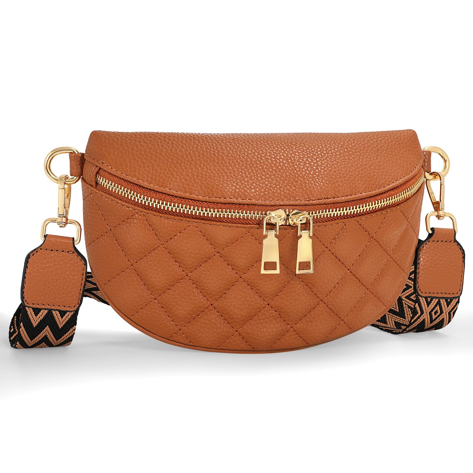 SUOSDEY Women Fashionable Fanny Packs Leather Belt Bag Theft Purse for