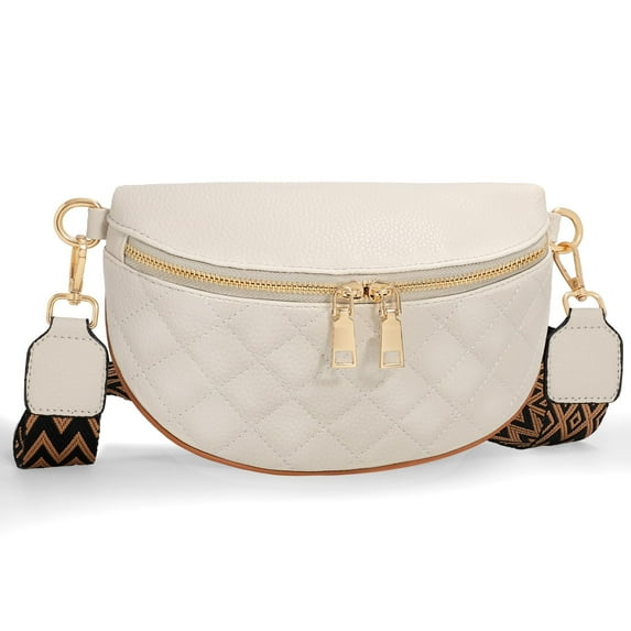 SUOSDEY Women Fashionable Fanny Packs Leather Belt Bag Theft Purse for Travel Camping