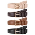thumbnail image 1 of SUOSDEY Women Leather Belts for Jeans Pants Dress Fashion Ladies Casual Skinny Belt 4 Pack, 1 of 8
