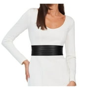 SUOSDEY Women Wide Elastic Belts for Dresses Stretchy Braided Leather Belt