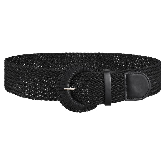 SUOSDEY Women Woven Wide Belt for Dress Fashion Rattan Braided Waist Belt Straw Raffia Boho Belt for Jeans
