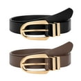 thumbnail image 1 of SUOSDEY Women's Leather Belts Ladies Casual Waist Belts for Jeans 2 Pack,Black+Coffee Belt, 1 of 7