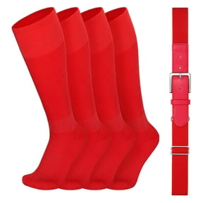 SUOSDEY Youth Baseball Socks and Belt Combo for Adult,Elastic Softball Belt and Socks for 7-16 Years Old and Adult Supplies
