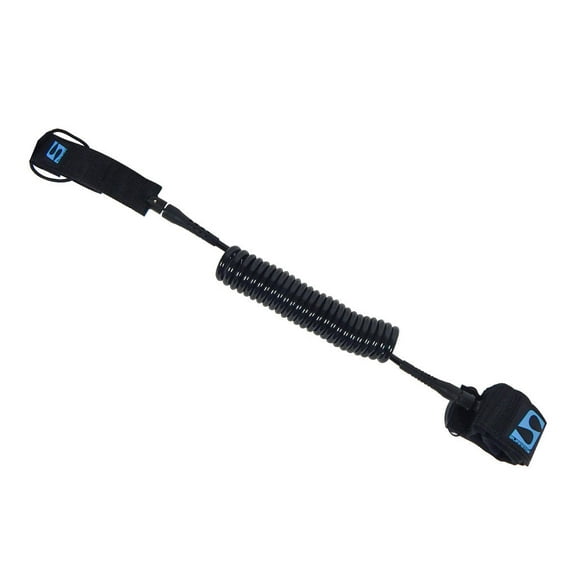 SUP Leashes, Calf Leash - Coiled Black - 10'