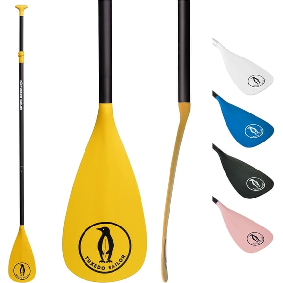 SUP Paddle - 3 Piece Adjustable Stand Up Paddle Board Paddle - Lightweight & Floating Paddle Board Oar - Durable and Packable, Reinforced Nylon Blades - Efficient Stroke