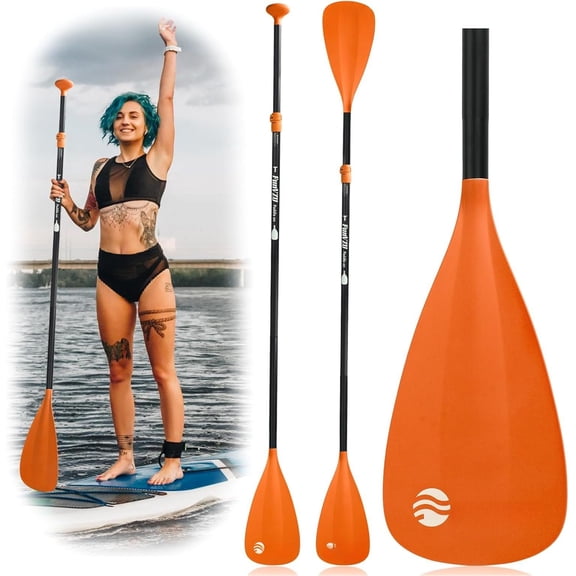 SUP Paddle, Stand Up Paddle Board Paddle Lightweight Adjustable 4- Aluminium Kayak Paddles, Lock Design Floating Alloy Shaft Paddle for Paddle Board