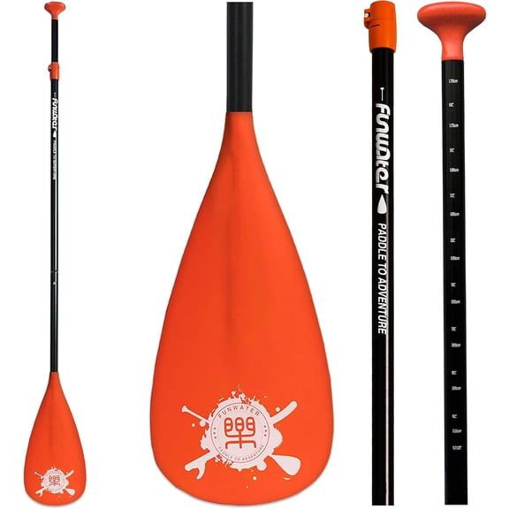 SUP Paddles - Adjustable Stand Up Paddle 3 Piece Floating Alloy Portable Paddle Board Paddles - Lightweight & Floating oars - Durable and Packable - Efficient Padding