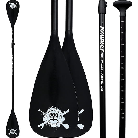 SUP Paddles - Adjustable Stand Up Paddle 3 Piece Floating Alloy Portable Paddle Board Paddles - Lightweight & Floating oars - Durable and Packable - Efficient Padding